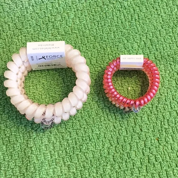 NIP Pink Hair Coil Set with Case - Picture 2 of 2